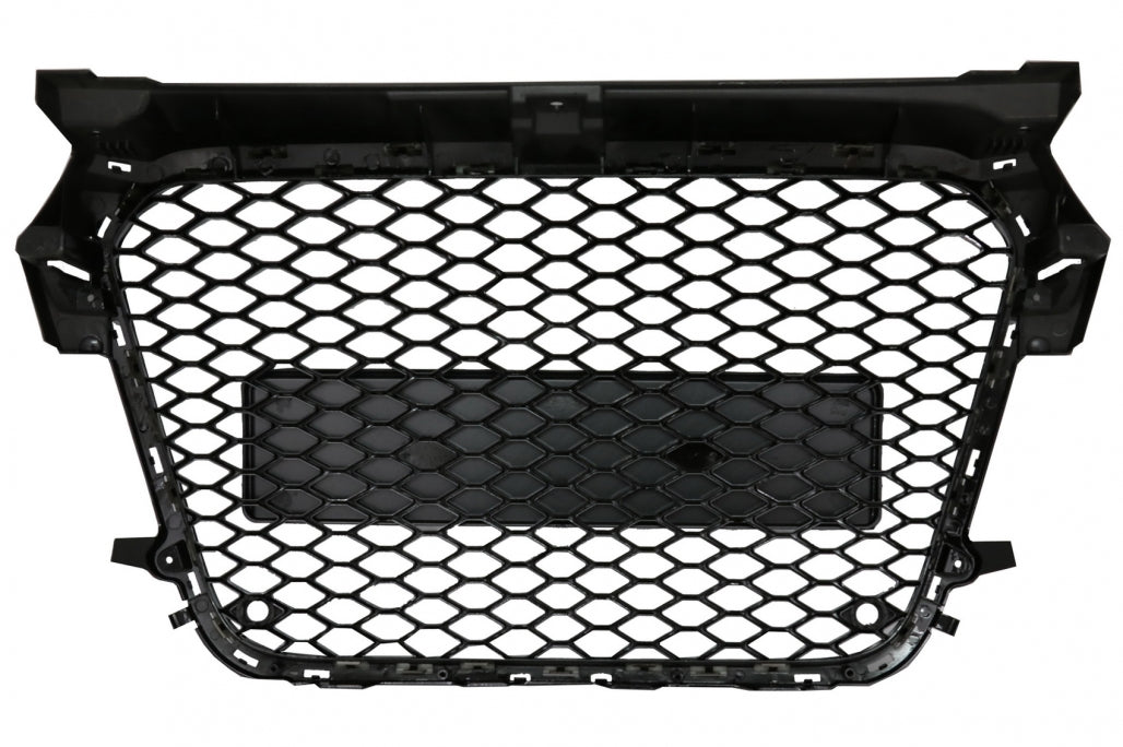 Badgeless Front Grille compatible with Audi A1 8X (2010-2014) RS1 Design Piano Black