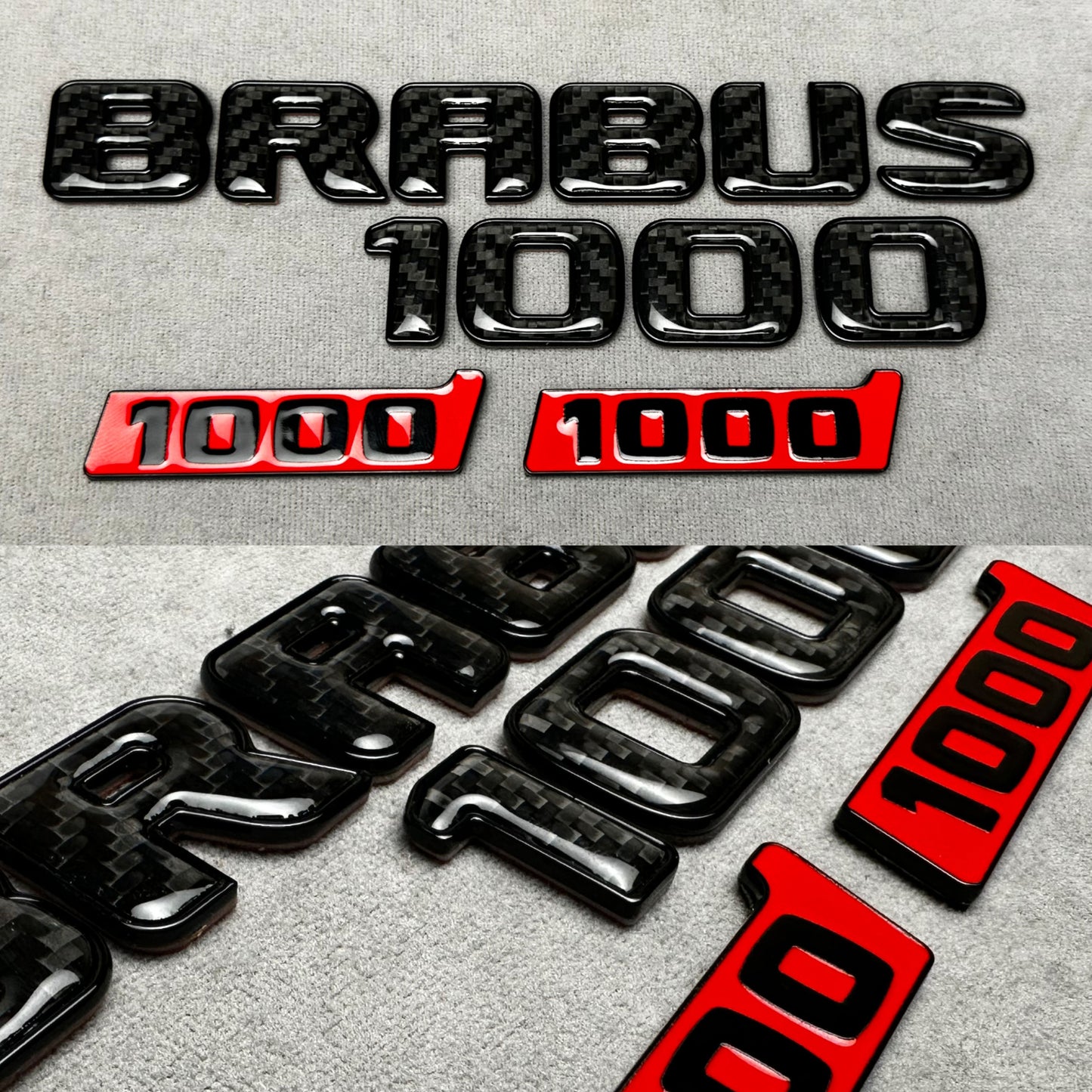 Brabus 1000 carbon with metal emblems set for Mercedes GT