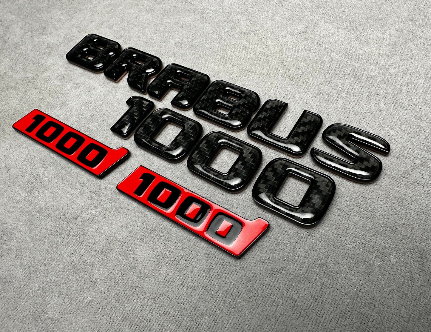 Mercedes GT Brabus 1000 trunk badge in carbon finish