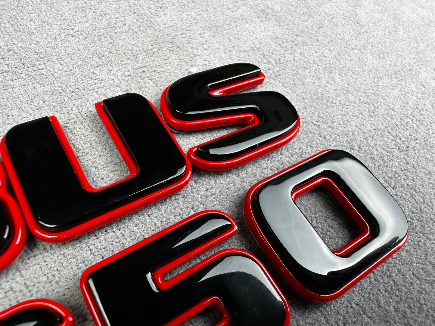 Brabus 650 red with black metal rear trunk emblem badge for Mercedes C-Class W205, premium quality and easy installation