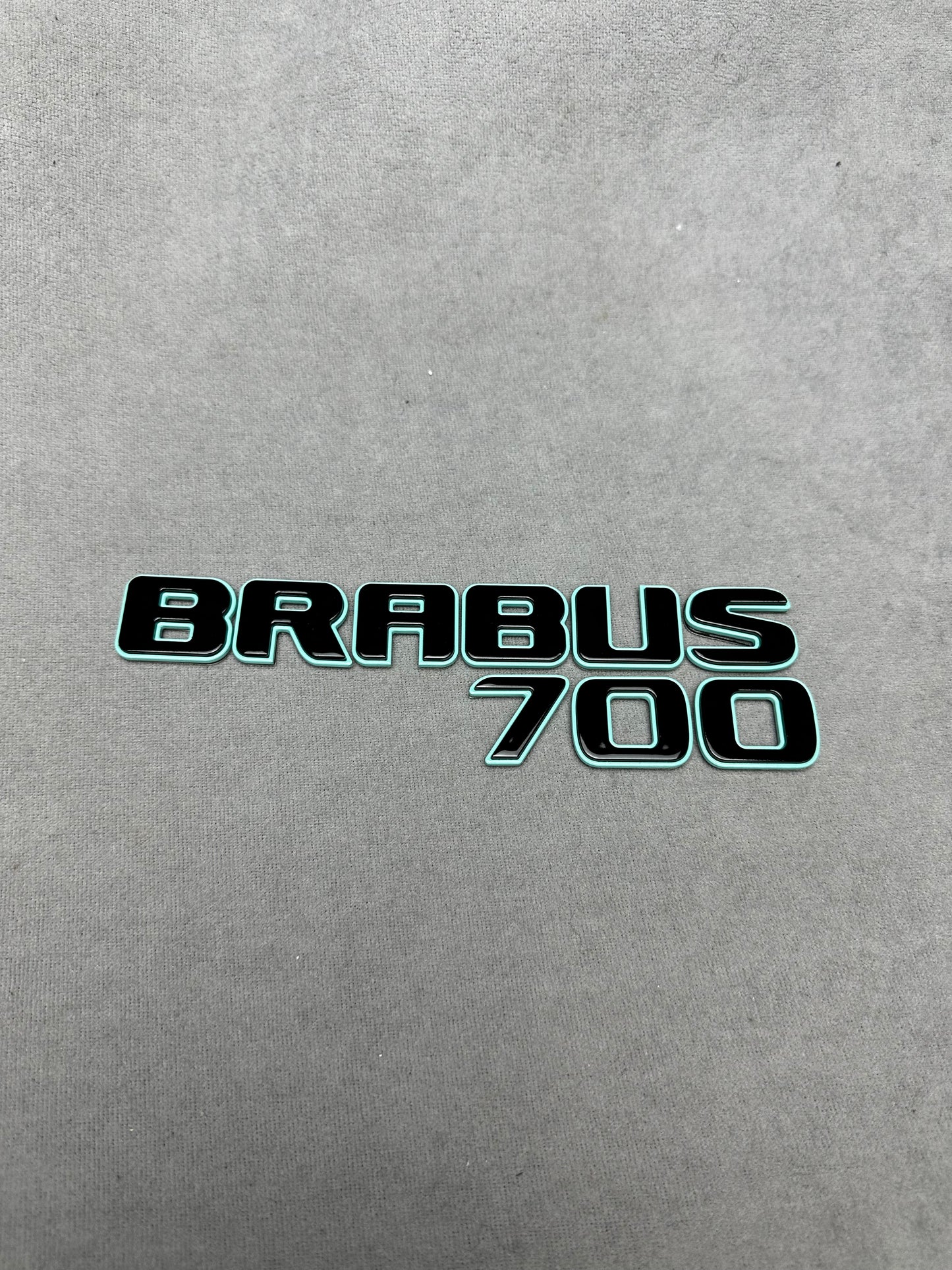 Brabus 700 tiffany blue metallic emblem rear trunk badge for Mercedes