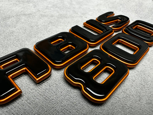 Brabus 800 copper bronze metallic emblem badge for Mercedes, premium finish, easy installation