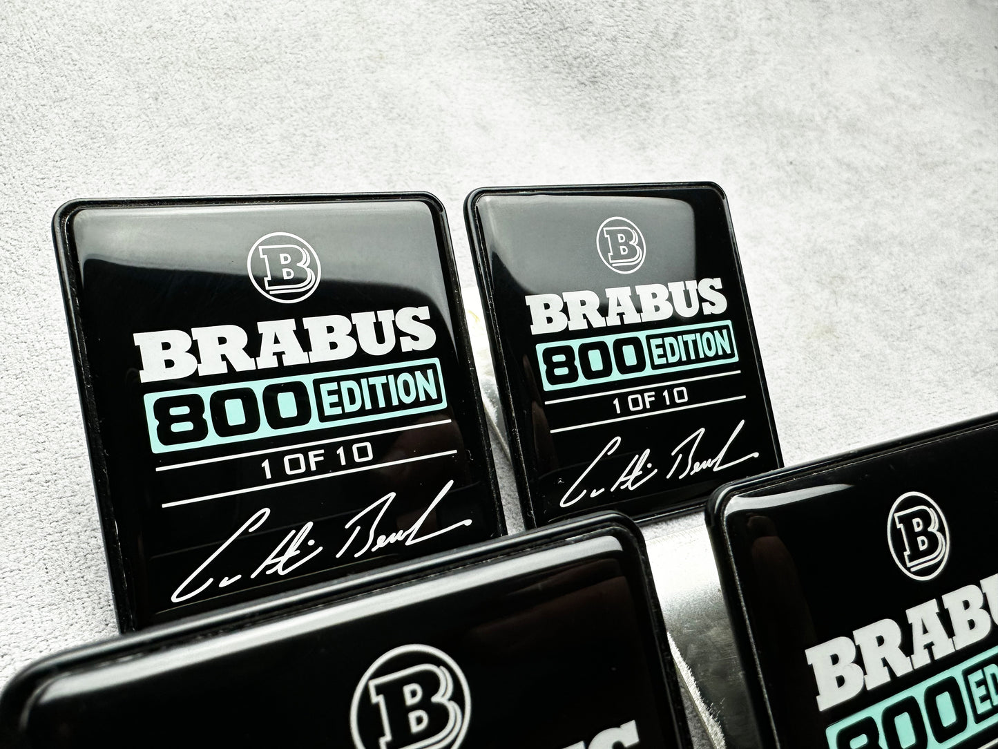 Brabus 800 Edition seat emblems for Mercedes – premium metal set with secure installation