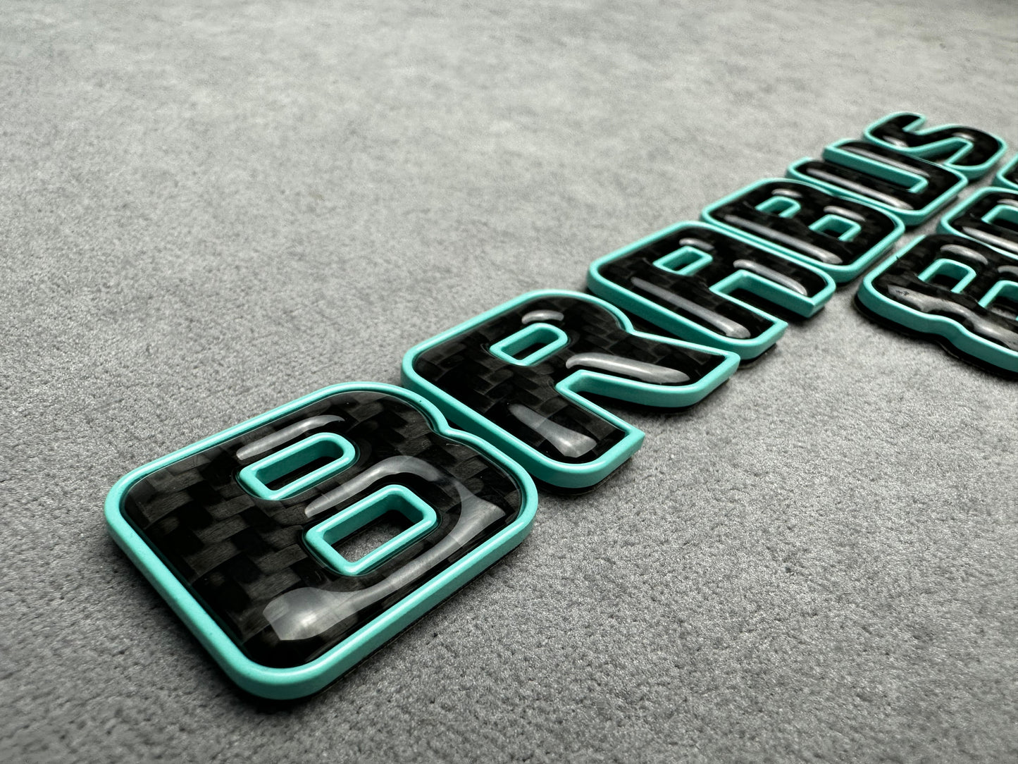 Brabus 800 Tiffany blue and black emblem badge for Mercedes rear trunk, premium quality