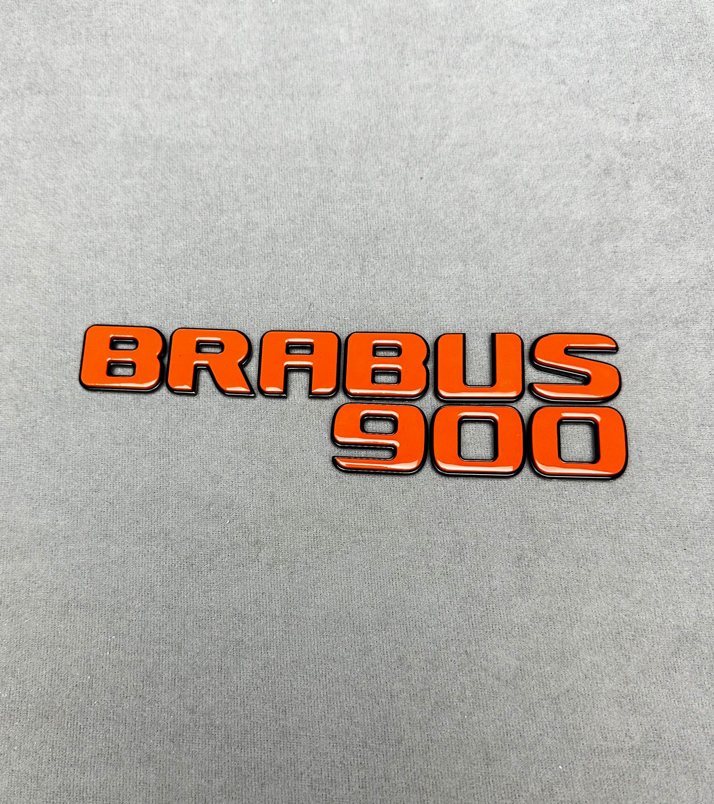 Brabus 900 orange with black emblem badge for Mercedes rear trunk, premium quality, easy installation