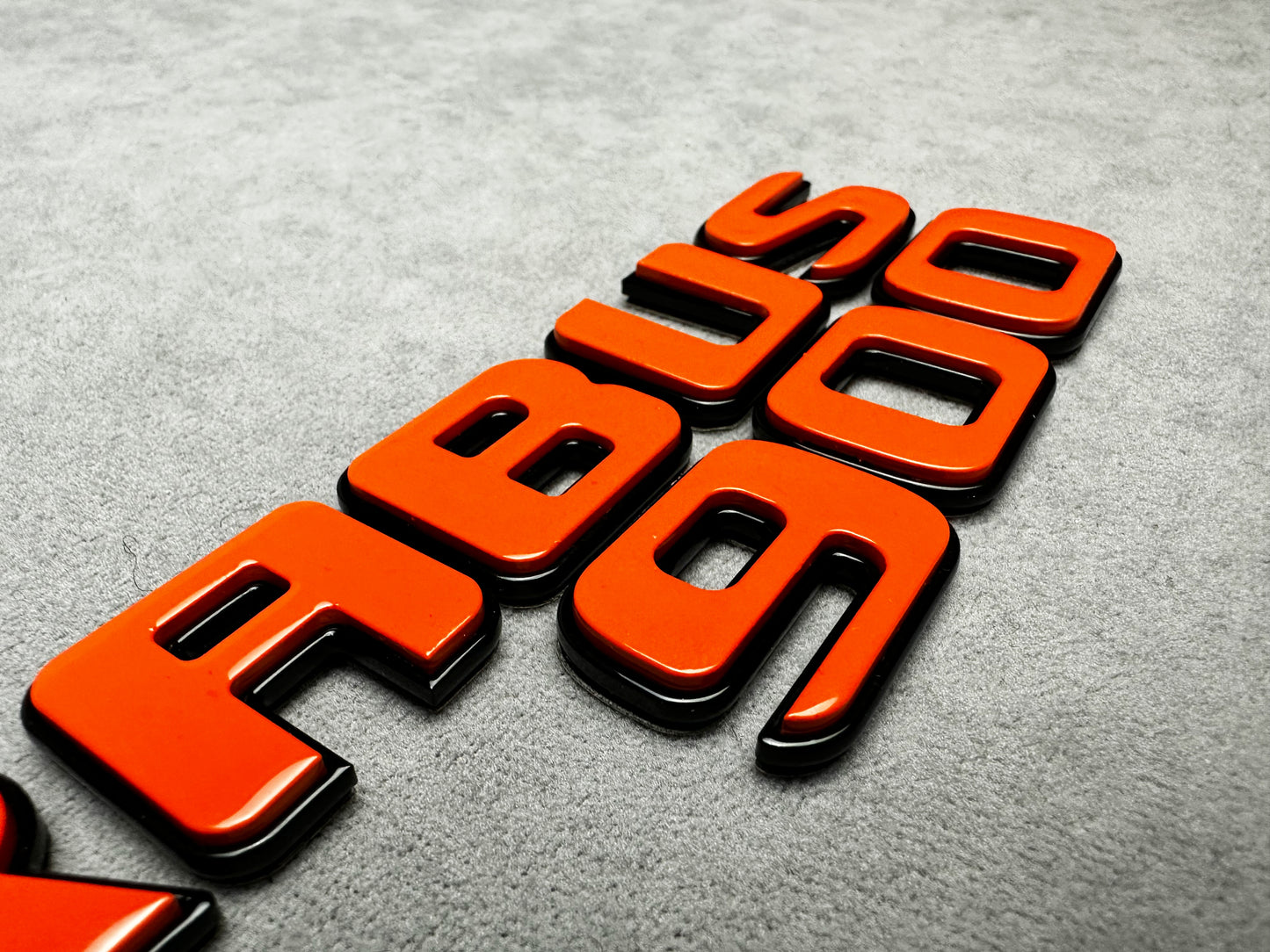 Brabus 900 orange with black emblem badge for Mercedes rear trunk, premium quality, easy installation