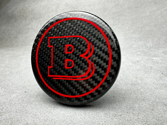 Brabus Red Carbon Emblem for Airbag Steering Wheel – 2024+ Mercedes models