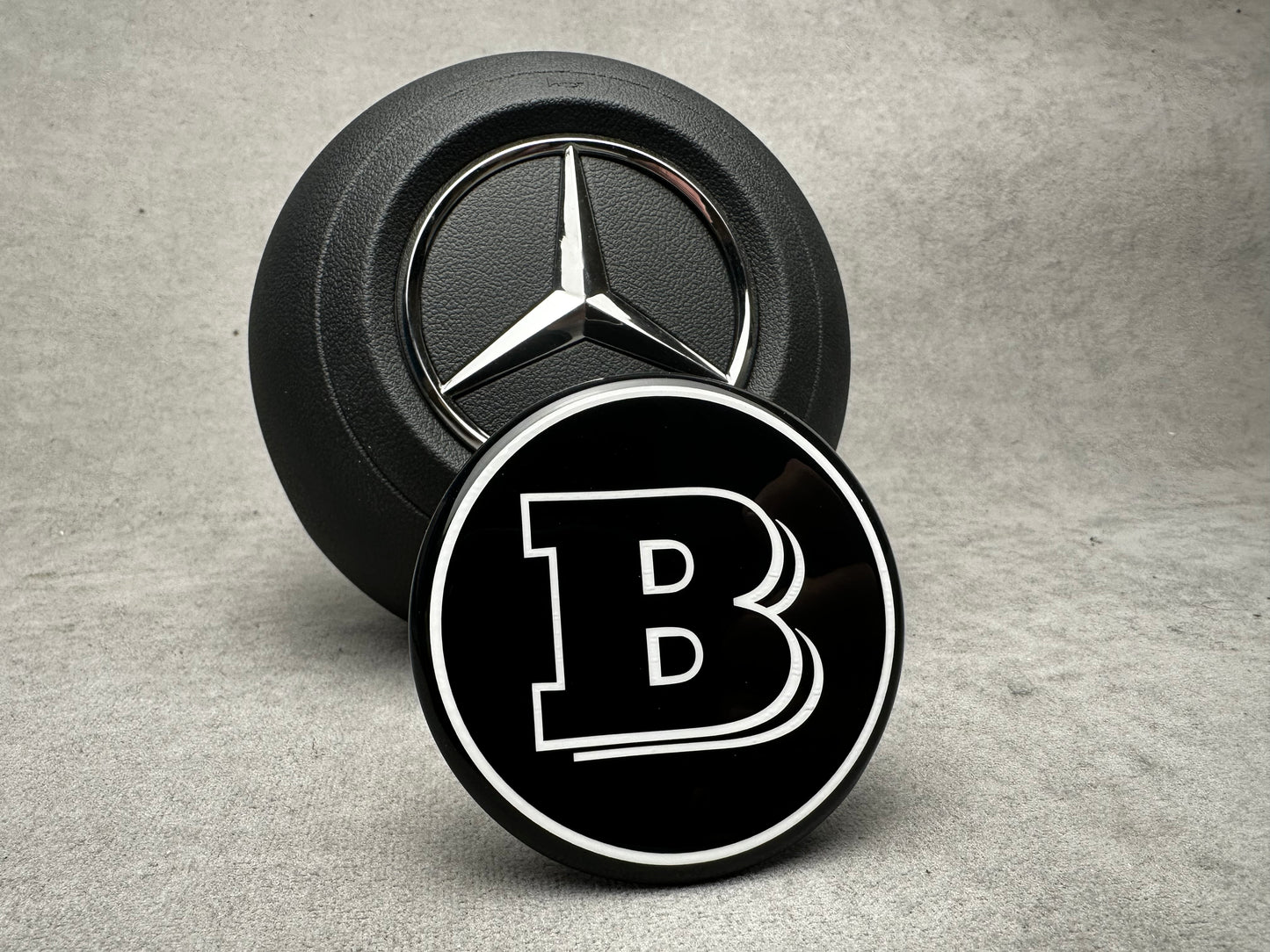 Brabus Black Emblem for Airbag Steering Wheel – 2024+ Mercedes G-W465, S-W223, GLE, GLS