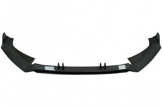 Carbon Look Front Bumper Spoiler Lip Add-On for Audi A4 B9 8W S-Line (2016–2018)
