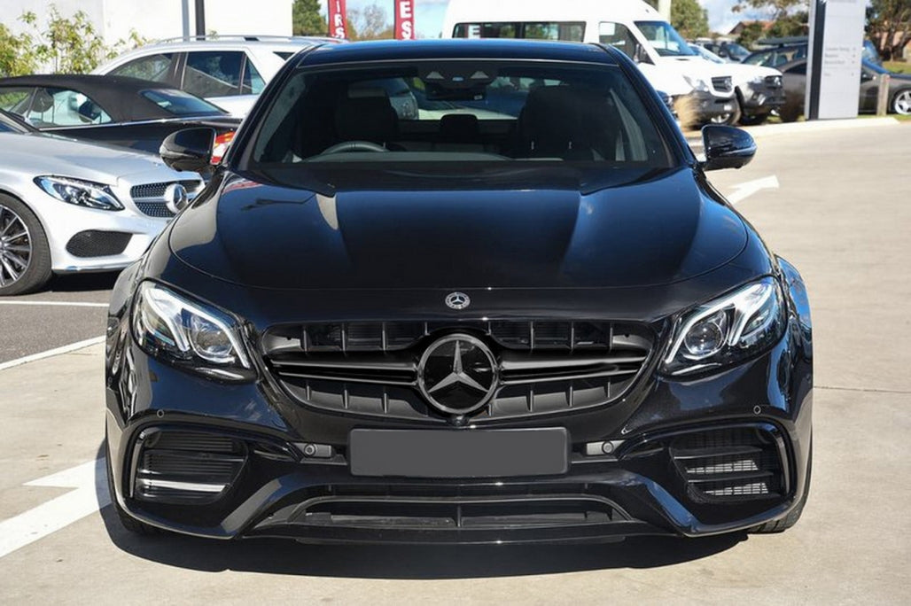 Central Grille E63 Design Black for Mercedes E-Class W213 S213 C238 A238 (2016–2019)