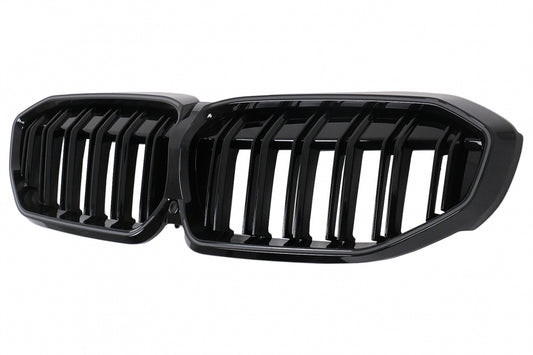 Central Kidney Grilles with LED Piano Black for BMW 3 Series G20 G21 (2019–2022)