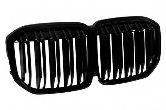 Double Slat Kidney Grilles Black Lacquer for BMW X7 G07 (2018-2022)