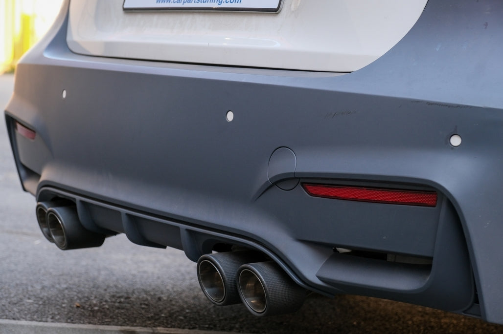 Dual Twin Exhaust Muffler Tips Matte Carbon Fiber for Universal Fit 6cm Inlet