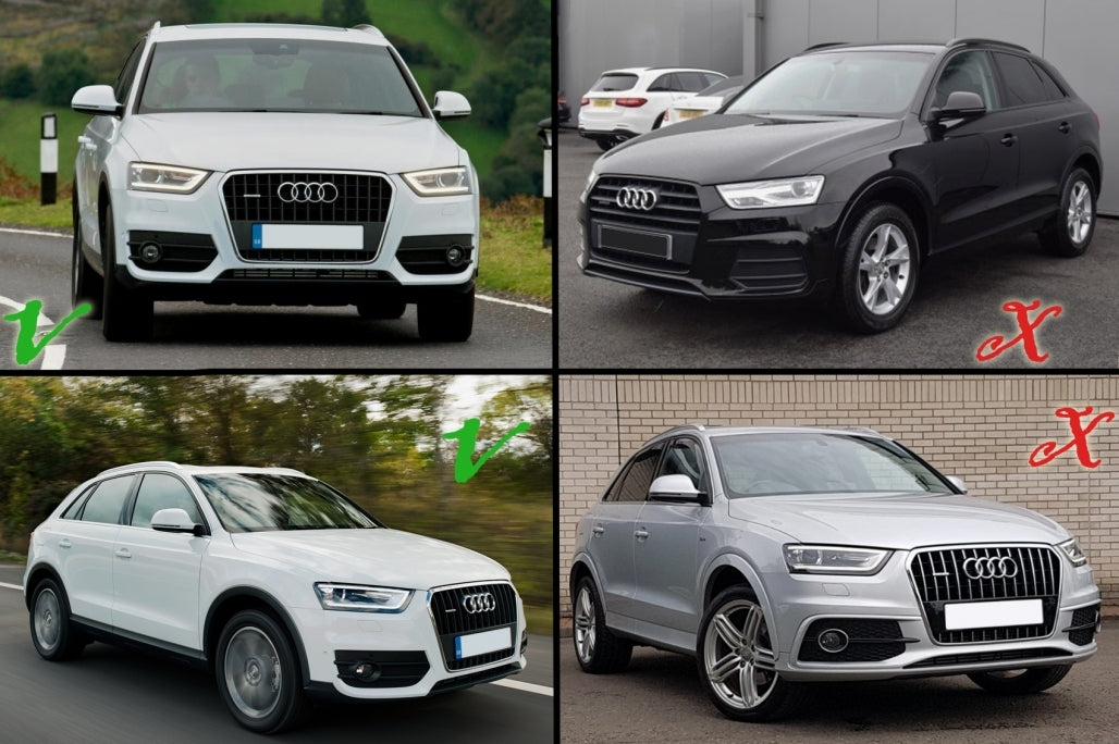 Fog Lamp Covers Side Grilles RS Design Piano Black for Audi Q3 8U (2011–2014)