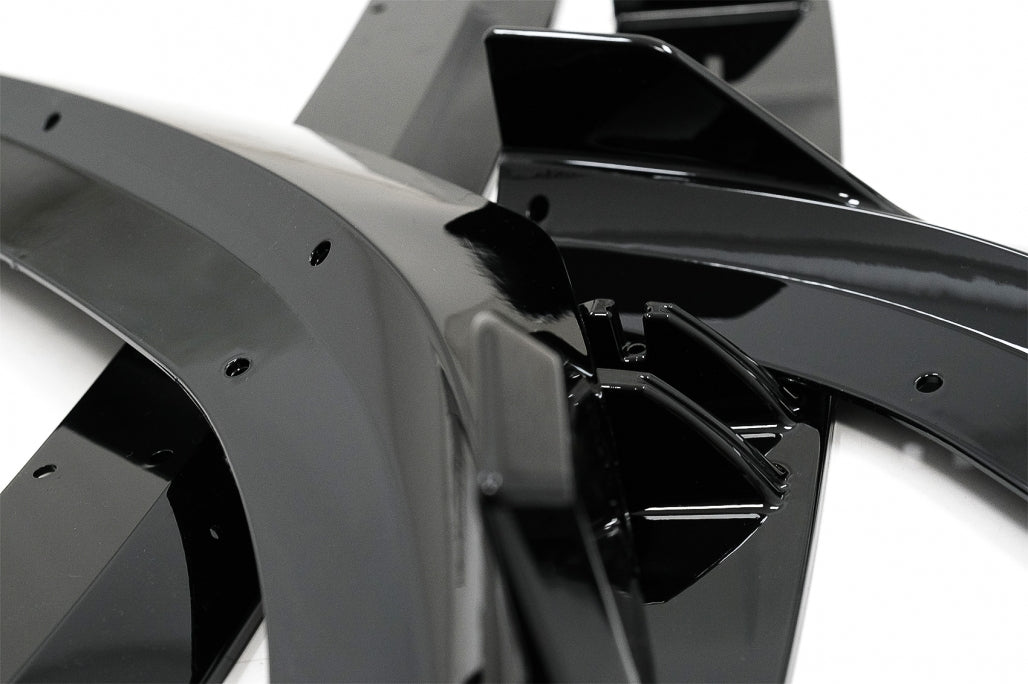 Front Bumper Add-On Spoiler Lip compatible with Audi A3 8V Facelift S-Line (2017-up) Piano Black