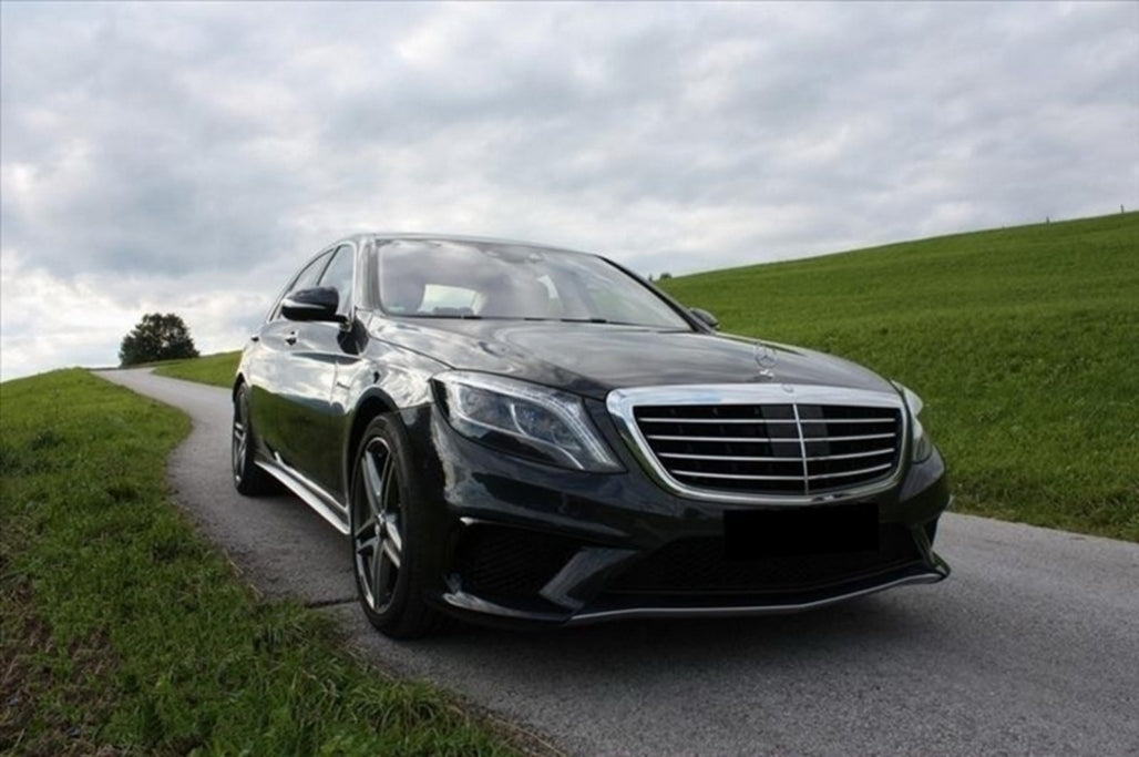 Front Bumper Grille Assembly S63 Look Piano Black for Mercedes S-Class W222 (2013–2017)