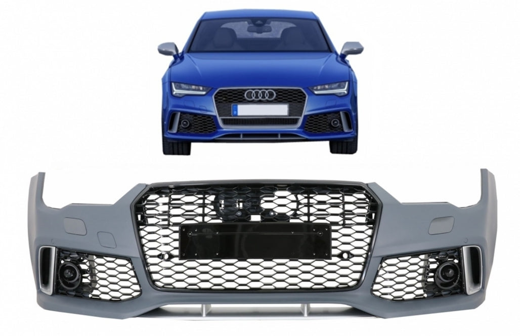 Front Bumper RS7 Design with Grille for Audi A7 4G (2015–2018)