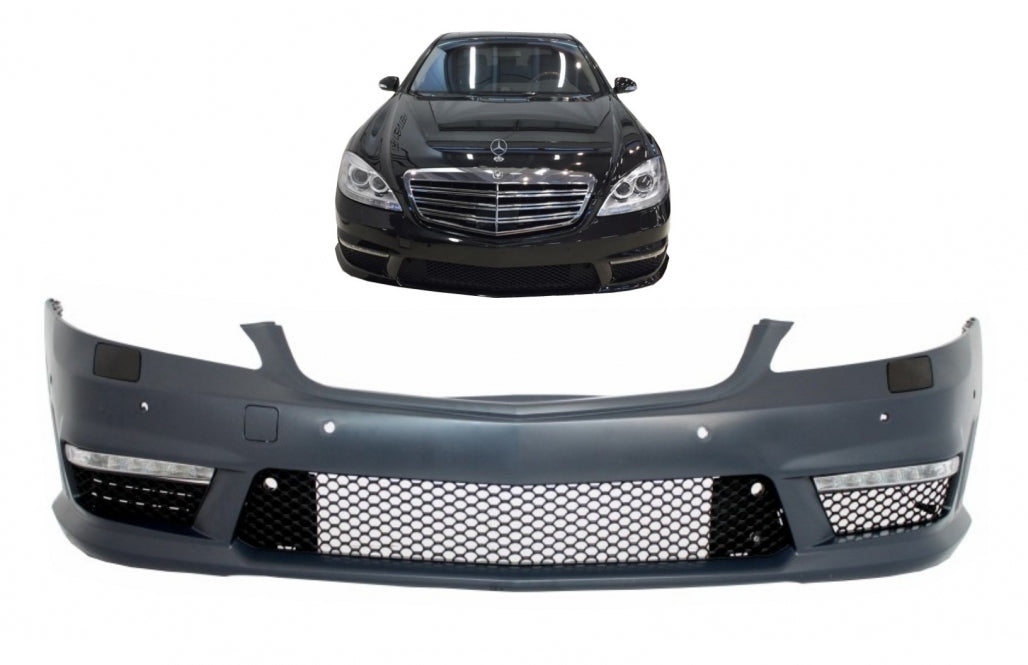 Front Bumper S63 S65 Design for Mercedes S-Class W221 (2005–2012)