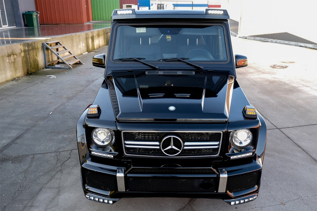 Front Bumper Spoiler LED DRL Extension for Mercedes G-Class W463 (1989–2017) AMG Bumper