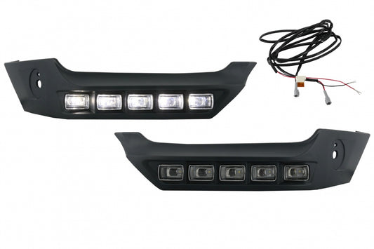 Front Bumper Spoiler LED DRL Extension for Mercedes G-Class W463 (1989–Up)
