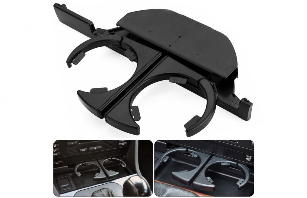 Front Cup Holder Black for BMW 5 Series E39 LHD Sedan Touring (1995–2004)