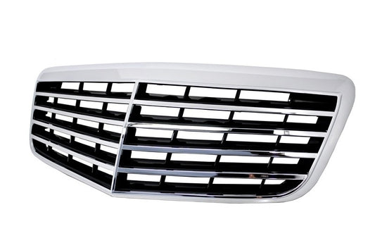 Front Grille Chrome Single Frame Design for Mercedes E-Class W211 Facelift (2006–2009)