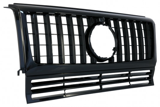 Front Grille GT-R Panamericana Design All Black for Mercedes G-Class W463 (1990–2014)