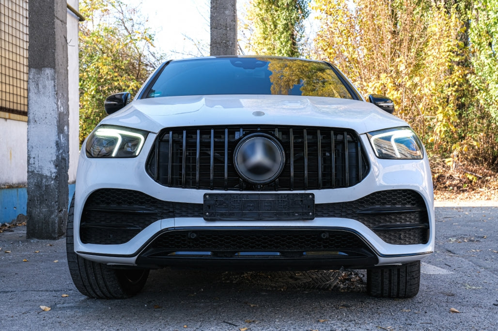 Front Grille GTR Panamericana Design All Black for Mercedes GLE W167 V167 C167 (2019–06.2023)