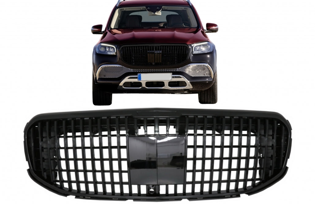 Front Grille M-Design Piano Black for Mercedes GLS X167 SUV (2019–2023)
