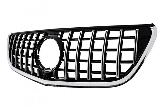 Front Grille Panamericana GT-R Style Black Chrome for Mercedes Vito W447 (2020-Up)