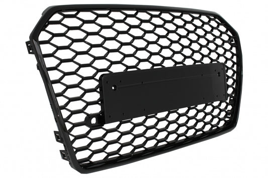 Front Grille RS6 Design Piano Black for Audi A6 C7 4G Facelift (2015–2018)