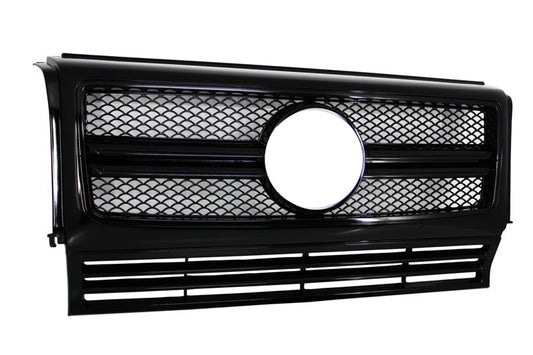 Front Grille for Mercedes G-Class W463 (1990–2017) G63 G65 Design Full Piano Black