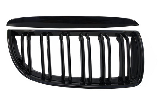 Front Kidney Grilles for BMW 3 Series E90 E91 (2005–2008) Pre-LCI Double Stripe M Design