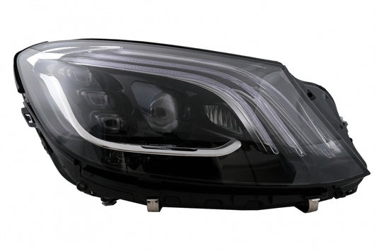 Full LED Headlights Black for Mercedes S-Class W222 (2013–2020) Facelift Conversion