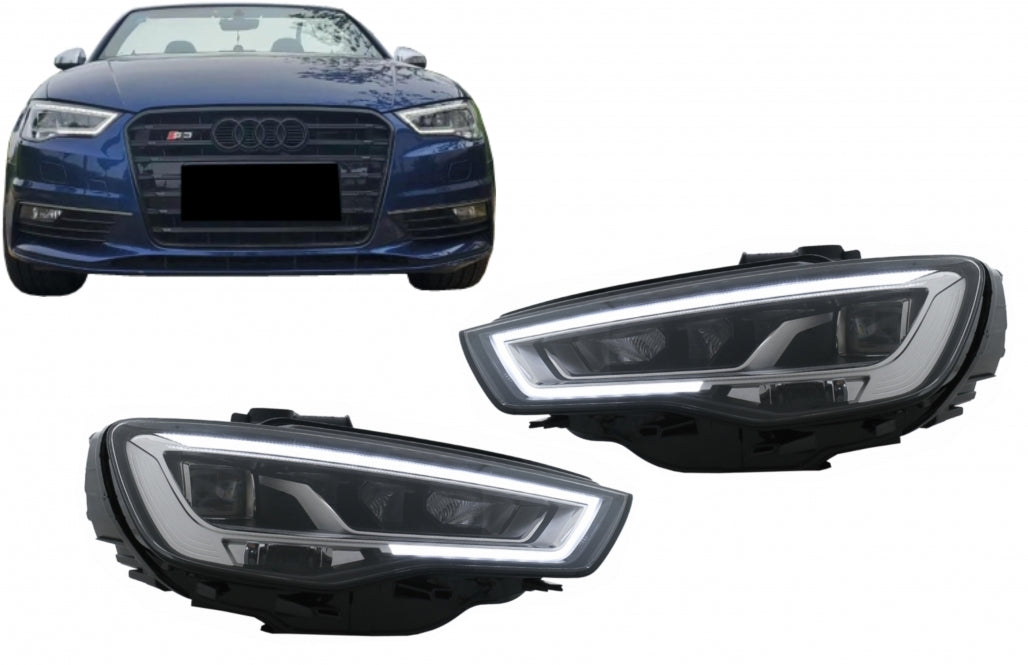 Full LED Headlights with Sequential Turning Lights for Audi A3 8V Pre-Facelift 2013–2016 LHD