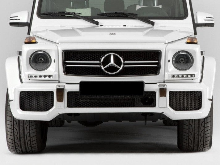 Headlights G65 Design Bi-Xenon Look Black with White LED DRL for Mercedes G-Class W463 (1989–2012)