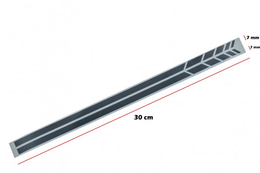 Mirror Stickers Dark Grey for Mercedes Models (Universal Fit 30 cm)