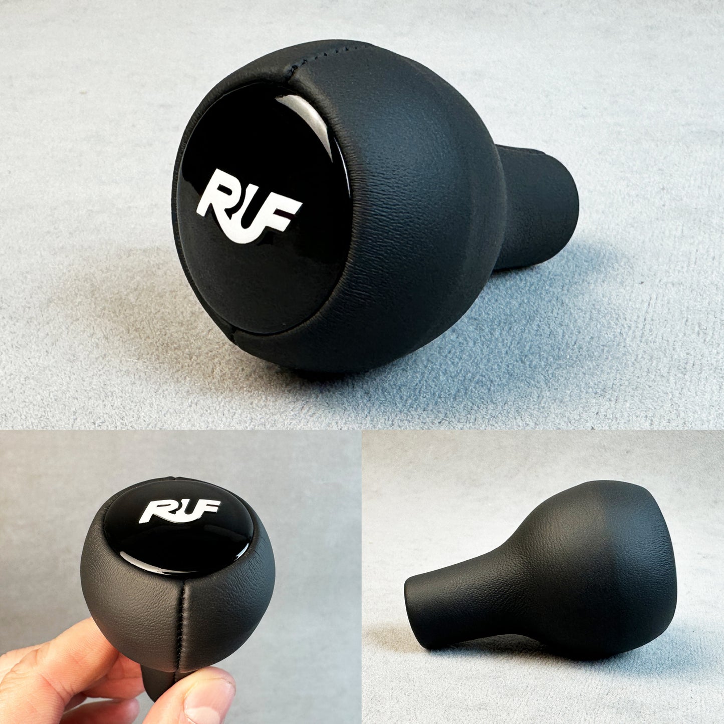 Porsche RUF gear shift knob with gloss black and white logo
