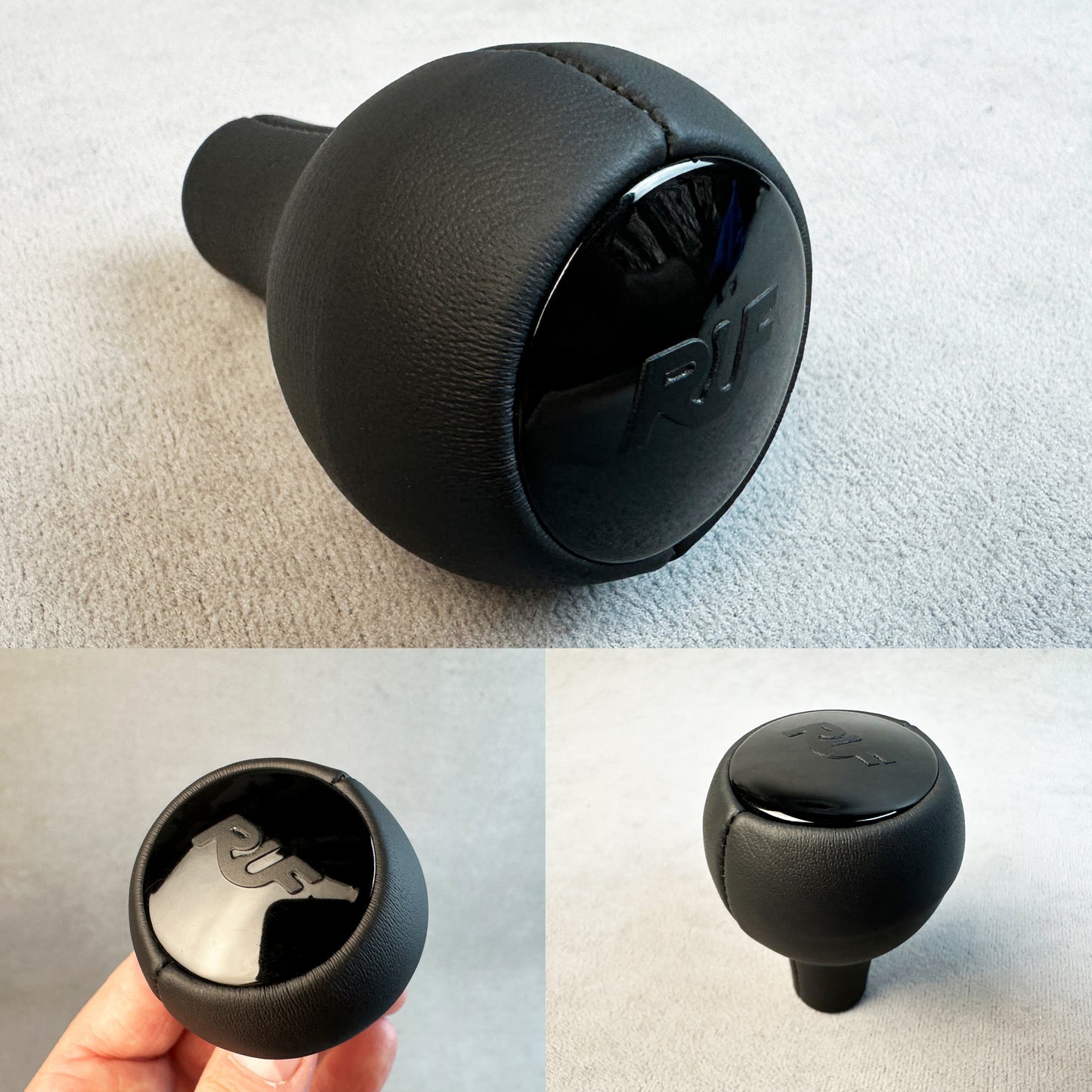 RUF gear shift knob for Porsche 930 Turbo with matte black logo