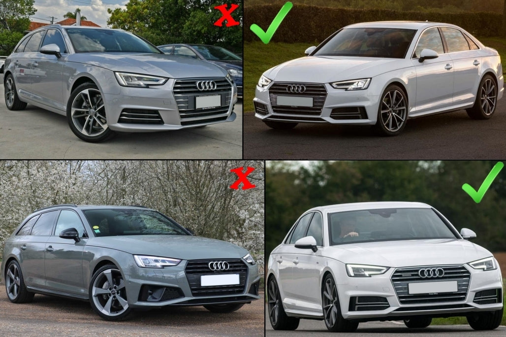 RS4 Design Black Edition Side Grilles for Audi A4 B9 Sedan / Avant S-Line (2016–2018)