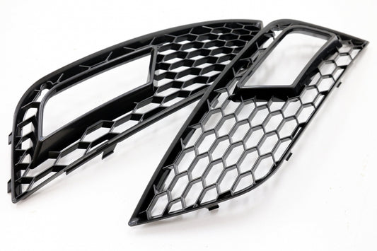 RS4 Design Fog Lamp Covers Piano Black for Audi A4 B8 Facelift (2012–2015)