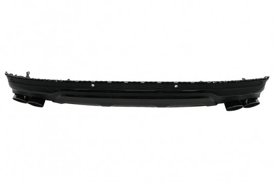 Rear Bumper Diffuser Double Outlet with Black Exhaust Tips SQ7 Design for Audi Q7 4M Facelift (2020–2025)