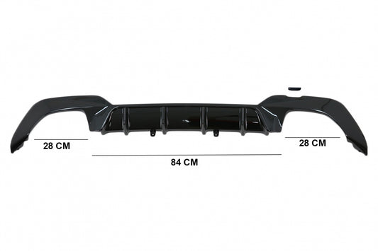 Rear Bumper Diffuser M340i M Look Piano Black for BMW 3 Series G20 G21 G28 (2019–Up)