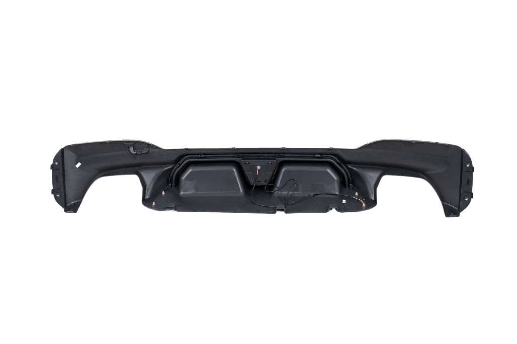 Rear Bumper Diffuser M5 Design with LED Piano Black for BMW 5 Series G30 G31 (2017-2024)
