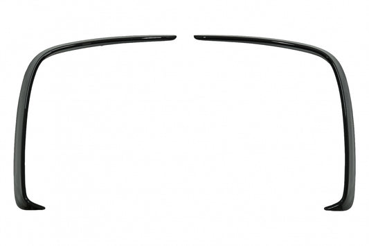 Rear Bumper Flaps Fins Piano Black for Mercedes A-Class W176 (2012–2018)