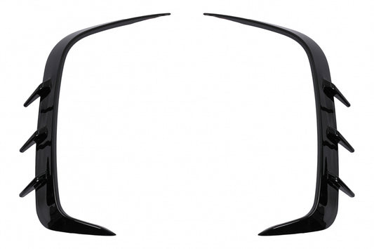 Rear Bumper Flaps Side Fins M Tech Piano Black for BMW 4 Series G22 Coupe (2020–Up)