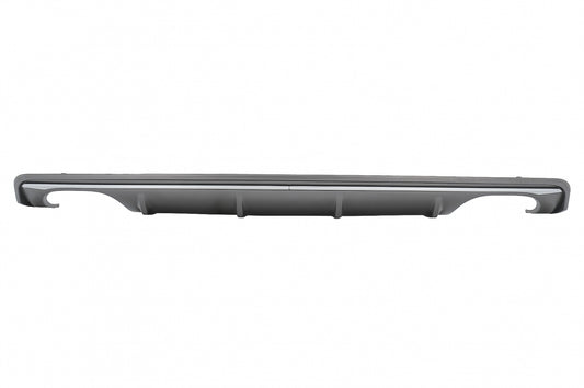 Rear Bumper Valance Diffuser with Exhaust System Piano Black for Audi A3 8V Sedan (2012–2015) S3 Design