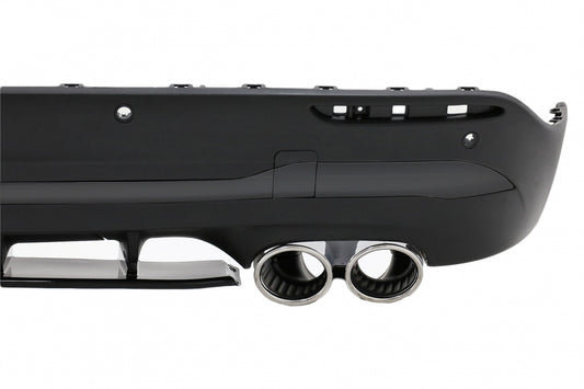 Rear Diffuser Aero 45S Design with Chrome Exhaust Tips for Mercedes GLA SUV H247 Sport Line (2020–Up)