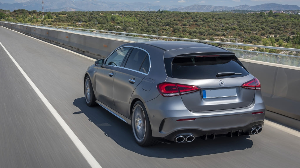 Rear Diffuser with Chrome Exhaust Tips for Mercedes A-Class W177 Hatchback (2018–Up)