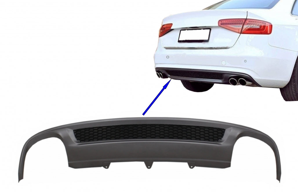 S-Line Style Rear Bumper Air Diffuser for Audi A4 B8 Facelift Limousine / Avant (2012–2015) – Standard Bumper